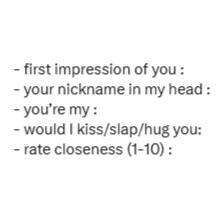 First Impressions